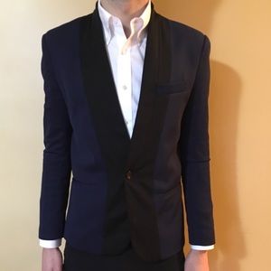 Blue with Black Suit Jacket